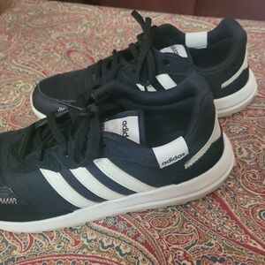 Adidas women's  Black and White Athletic Sneakers